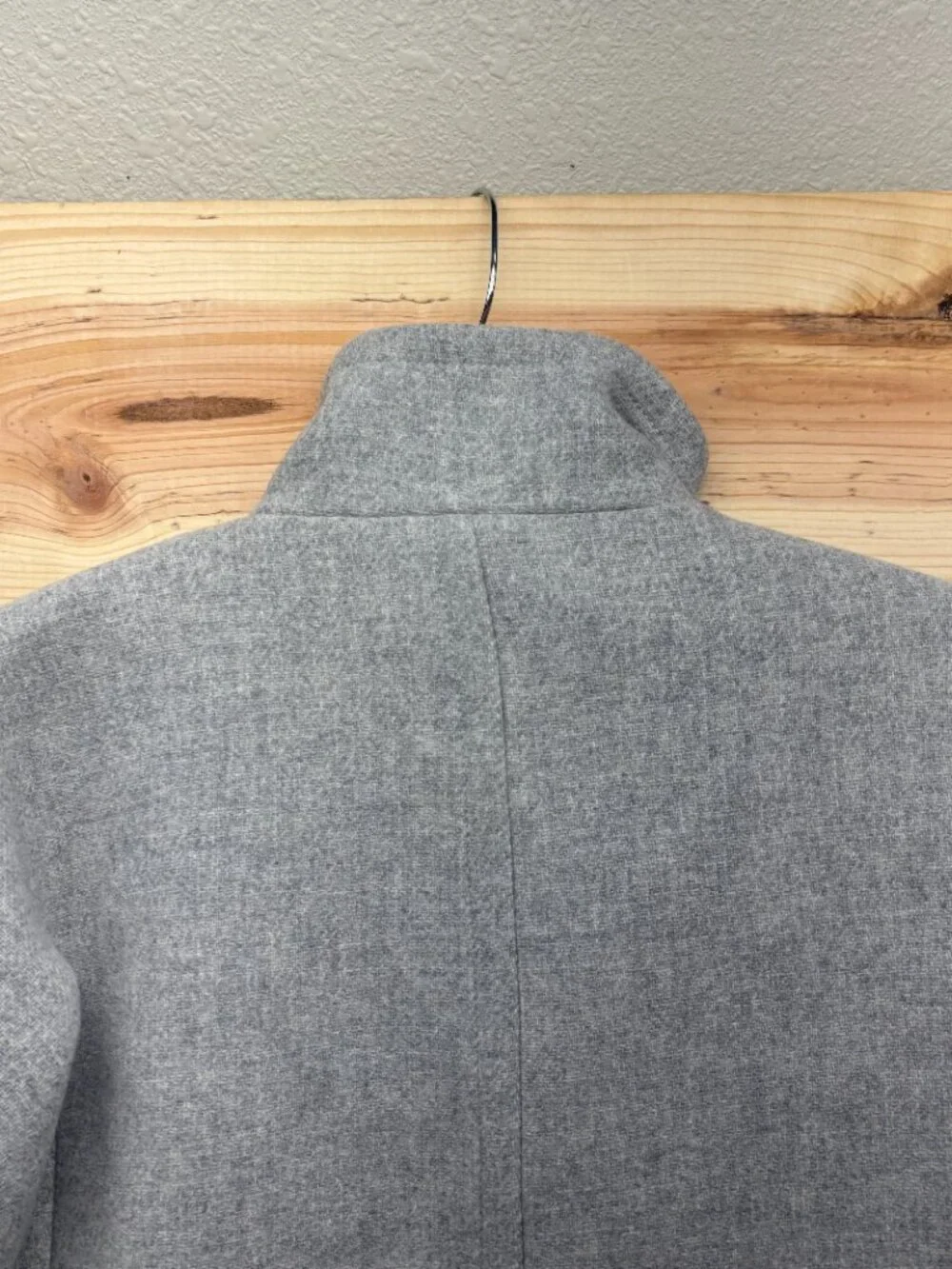 J Crew Coat Womens 000 Gray Wool Topcoat Stadium Cloth Nello Gori - Picture 11 of 12